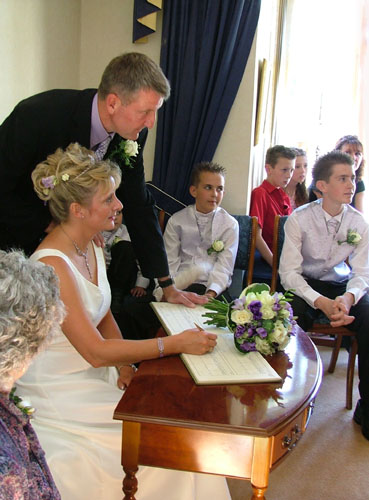 Signing the register